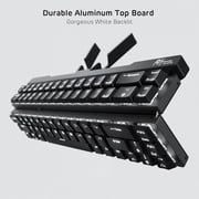 RK ROYAL KLUDGE F68 60% Foldable Low Profile Mechanical Keyboard, Wireless Mechanical Keyboard with Aluminum Body, Built-in Stand Holder, White Backlit, 68 Keys