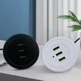thumbnail image 3 of YIEMEEN Double USB Desk Recessed Power Socket 3 Port USB Socket Desk Charging Adapter, 3 of 11
