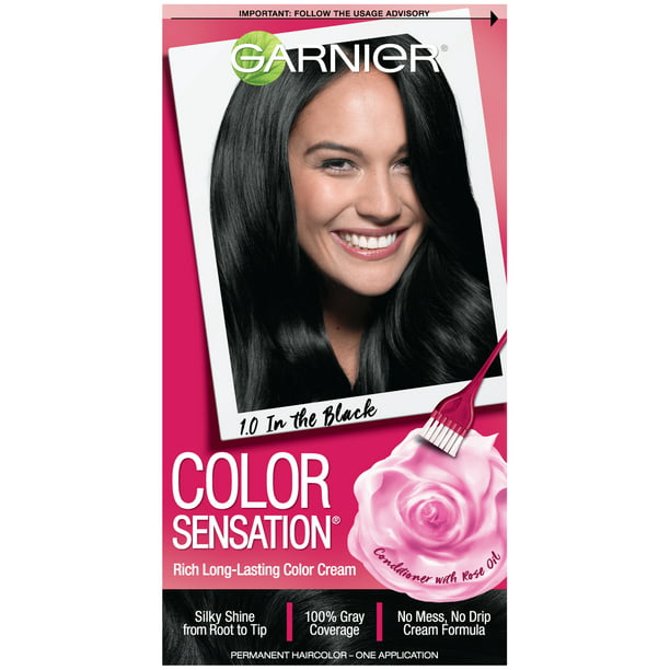 Garnier Color Sensation Hair Color Cream,  in The Black Black - Walmart .com