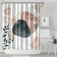thumbnail image 2 of Extra Long Boho Shower Curtain 72x84 Inches - Vintage Floral & Tropical Leaves Pattern, Waterproof Bohemian Bathroom Decor with 12 Hooks, Tribal Rustic Style, 2 of 5