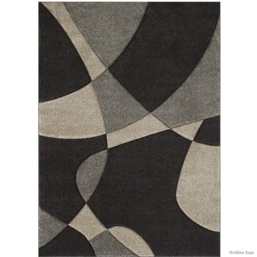 Allstar Rugs Allstar Woven Abstract Colorblock Modern Design Rug Chocolate 5' 2"x7' 1" 5' x 8'