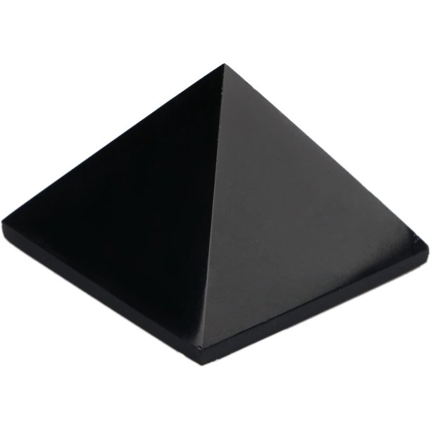 Obsidiana negra 1.5 pulgadas Pirámide natural tallada Chakra Cristal curativo Reiki Piedra Piedra preciosa Radiación Desviación Decoración del hogar Regalo Decoración Artesanía (blac