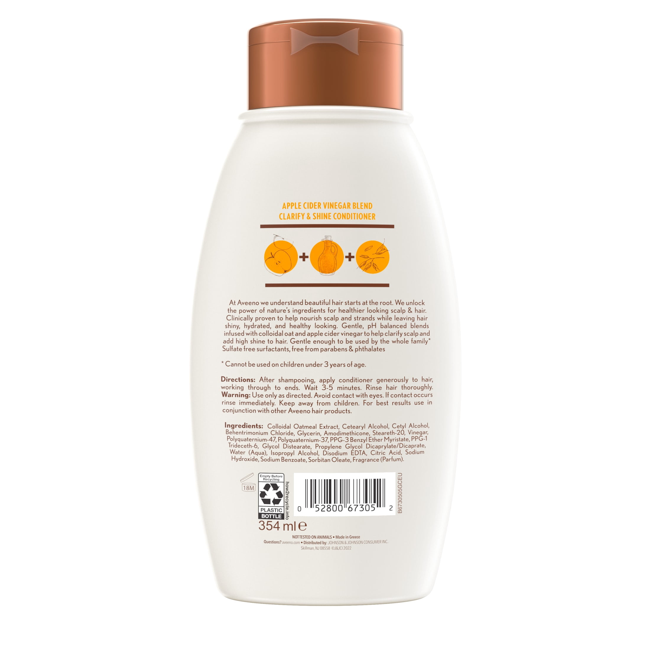 (4 pack) Apple Cider Vinegar Conditioner, Clarifying, Shine Boosting
