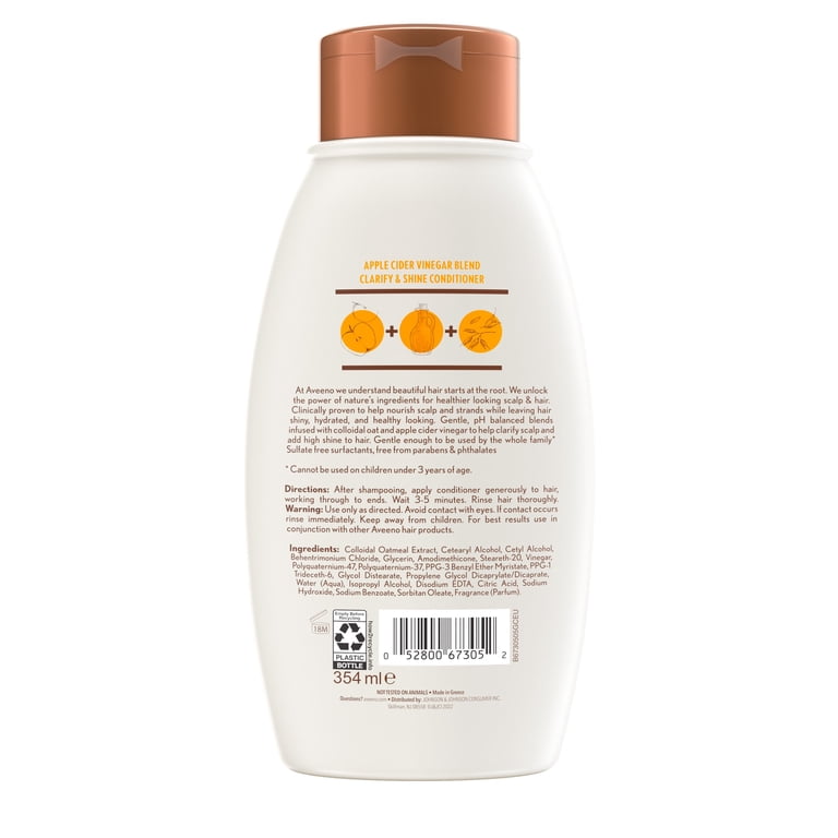 Aveeno Apple Cider Vinegar Clarifying Conditioner, 12 oz photo 6