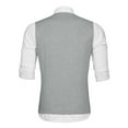 thumbnail image 3 of Lars Amadeus Men's V Neck Sleeveless Two Pockets Button Down Vests, 3 of 6