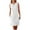 White, variant on VBTAPA Summer Dresses for Women Sleeveless Tunic Mini Dress Button Up Casual Tank Dresses with Pockets Navy L