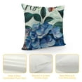 thumbnail image 4 of Awypu  Burlap Blue Hydrangea Throw Spring Summer Pillow Covers,  Enjoy The Little Things Flowers Decoration Cushion Case, 4 Designs Square Bless Our Home Theme Party Home Decor, 4 of 5