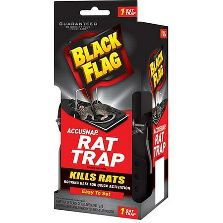Black Flag Accusnap Plastic Snap Rat Trap, Rat Killer, 1
