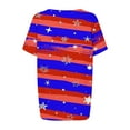 thumbnail image 4 of Fiudx Ofertas Flash Del Día Blusa Superior con Estampado de Manga Corta y Cuello En V, Cómoda E Informal, a La Moda para Mujer, 4 of 5