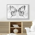 thumbnail image 3 of Wall26 Canvas Print Wall Art Duotone Monochrome Monarch Butterfly Nature Wilderness Animals Photography Realism Modern Framed Art Decora Multicolor Rustic for Bedroom - 16"x24" White, 3 of 5