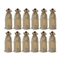 thumbnail image 1 of Yuarrent Paquete de 12 bolsas de regalo para botellas de vino, fiesta de cumpleaños, hogar, comedor, Hotel, decoración de champán, bolsa de Kits de decoración para fiestas Color de arpillera Yuarrent HA074266-07, 1 of 6