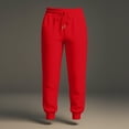 thumbnail image 5 of Joggers for Women Casual Baggy Sweatpants Drawstring Jogger Pants with Pockets Fall Sweatpants Red S, 5 of 5