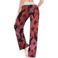 thumbnail image 2 of FREEAMG Chic Lifelike Floral Pattern Drawstring Lounge Wide Leg Pajama Sleepwear Bottom, 2 of 5