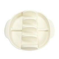 Reusable Taco Serving Plates Set - 4-Slot Organizer with Side Compartments, Oven/Air Fryer Compatible | Perfect Housewarming Gift for Taco Lovers (BPA-Free)