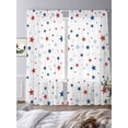thumbnail image 3 of Sheer Curtains 96 Inches Long, Independence Five-pointed Star Shining Light Filtering Window Curtains for Living Room, White American Flag Day Rod Pocket Voile Sheer Panels, 52"Wx96"L, 2 Panels, 3 of 8