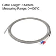 thumbnail image 3 of Unique Bargains E Type Temperature Sensor Probe 3 Meters Cable 4mmx30mm Thermocouple 32~752°F (0~400°C), 3 of 3