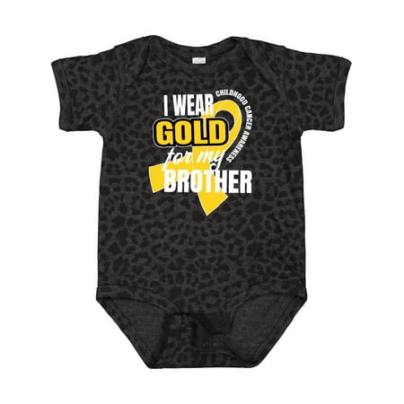 

Inktastic I Wear Gold for My Brother Childhood Cancer Awareness Gift Baby Boy or Baby Girl Bodysuit
