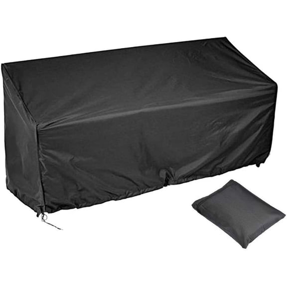 Namzi 2/3/4 Seater Outdoor Bench Cover, Polyester Fabric Waterproof Anti-UV Dustproof Garden Patio Bench Seat Cover Furniture Protector with Drawstring Cord and Storage Bag