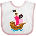 thumbnail image 3 of Inktastic Pirate Ship Girls Baby Bib, 3 of 4