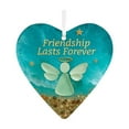 thumbnail image 2 of Heart-Shaped Sea Glass Ornament, Handmade Friendship Keepsake Heart Decoration, Recycled Sea Glass Home Decor Gift for Best Friends, 2 of 5