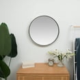 thumbnail image 3 of Hamilton Hills 24" Floating Antiqued Silver Circle Mirror for Entrances Bathrooms or Over, 3 of 7