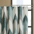 thumbnail image 2 of INK+IVY Alpine Cotton Printed Shower Curtain in Aqua 72x72", 2 of 9