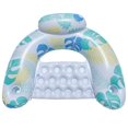 thumbnail image 1 of Inflatable Pool Chair Thickened PVC Material Glitter Watercolor Design U Shaped Floating Easy Inflate Fold for Adults Pool Lake Beach, 1 of 6