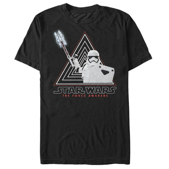 Men's Star Wars The Force Awakens Riot Control Stormtrooper ZBaton Graphic Tee Black Small