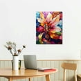 thumbnail image 3 of Nawypu Abstract Floral Canvas Wall Art, Color Abstract Explosion Floral, Pink Flower Picture Wall Art Decoration, Floral Painting Bloom Wall Art Canvas for Dining Room, Framed Colorful Floral Canvas, 3 of 5