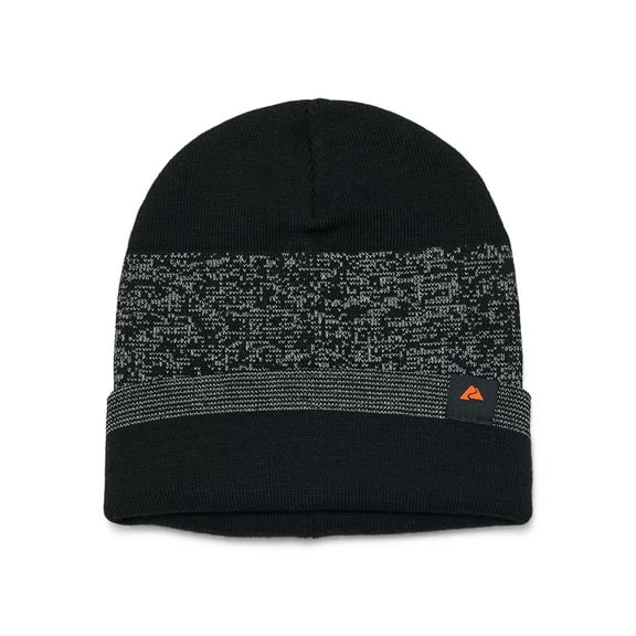Ozark Trail Men's Rugby Stripe Beanie, Black Soot