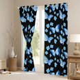 thumbnail image 3 of Homewish Blue Cherry Blossoms Curtains Pack of 2 (42x84 Each), Cartoon Magic Butterfly Curtains Blackout, Teens Kids Boys Girls Bedroom Curtains, Blackout Curtains Bedroom Decor, 3 of 6