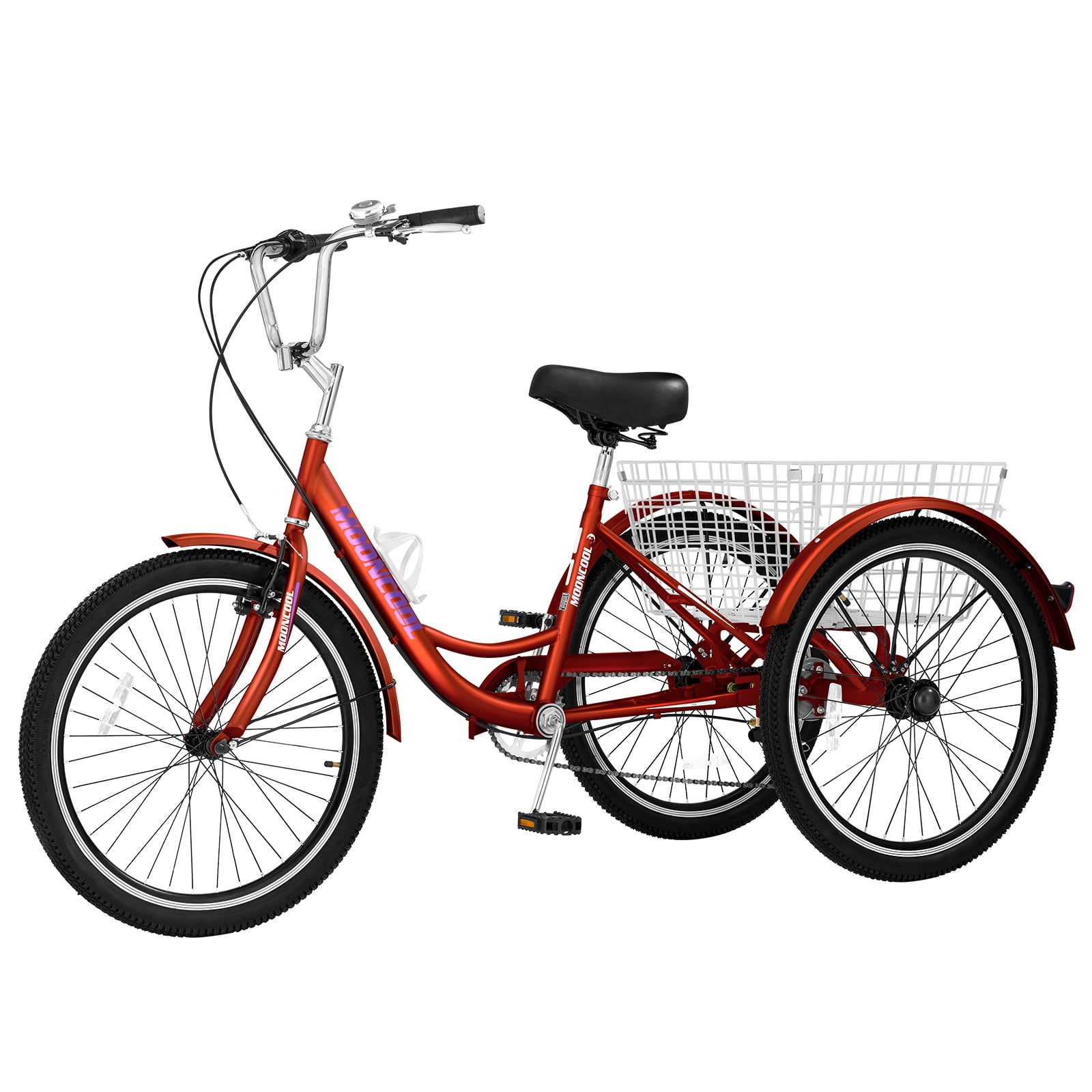 Adult Trikes 24/26 inch Wheels Low Step-Through Men Seniors Three-Wheeled Bicycles for Women MOPHOTO Adult Tricycles Three Wheel Cruiser Bike 7 Speed 