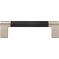 thumbnail image 2 of Stone Harbor Hardware Urban Cabinet Pull, 96 Millimeters, Matte Black with Satin Nickel Ends, 2 of 3