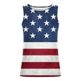 thumbnail image 3 of Aueoeo T Shirts For Men Muscle Shirts For Men American Flag Print Tank Tops Men, Mens Big & Tall Sleeveless Graphic Tees Usa Star Stripe Patriotic T Shirt Summer Loose Vests Tees M-6Xl Workout C, 3 of 4
