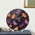 thumbnail image 4 of Yayeee Wall Clock Battery Operated 9.5" Silent Non-Ticking for Living Room, Halloween Purple Ghosts, 4 of 8