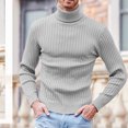 thumbnail image 3 of Men's Turtleneck Long Sleeve Turtle Neck Shirts Basic Lightweight Undershirt Thermal Pullover Sweater Dark Gray XXL, 3 of 6