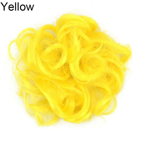 Happydeer Fashion Women Hair Bun Extension Wavy Curly Messy Donut Chignons Wig Hairpiece