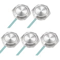thumbnail image 4 of 5 Pcs Interrupteur à Bouton-Poussoir en Métal Auto-Réinitialisable Ultra-Court 12V-24V avec Fil 19Mm, 4 of 4