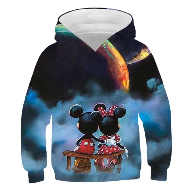 Niñas dibujos animados Minnie Mickey Sudadera con capucha ropa niños primavera algodón moda sudaderas niño Minnie top fit chico tamaño 100-160c11T Gao Jinjia LED