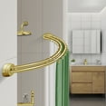 thumbnail image 2 of Utopia Alley Rustproof Wall Mounted Aluminum Double Curved Shower Curtain Rod, Screw Mount Rod, Stronger and More Secure Than Tension, Adjustable Double Shower Rod from 45" to 72", Expandable (Gold), 2 of 10