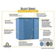 thumbnail image 4 of Arrow Select 6 x 4 x 6 ft Blue Shed, 4 of 7