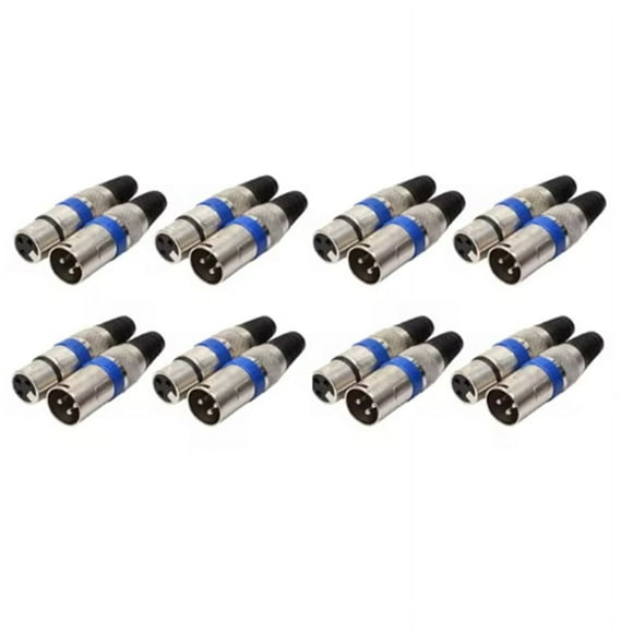 8 Pairs XLR Connector 3Pin Audio Microphone MIC XLR Male Plug Female Jack Adapter