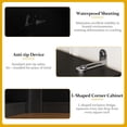 thumbnail image 6 of Winkalon 71" Corner Bookshelf, 6 Tier Bookcase with Storage, Corner Shelf with Cabinet, Large Tall Bookshelf for Living Room, Home Office, Bedroom,Black, 6 of 9