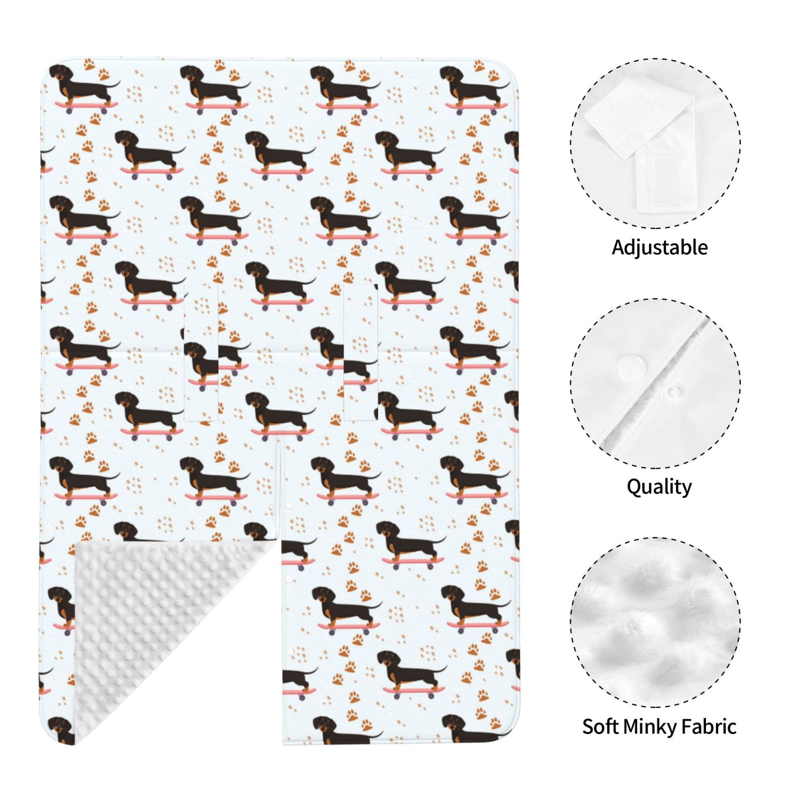 Naloa Dachshund On A Skateboard Baby Car Seat Cover, Breathable Baby Carrier Cover, Multiuse Baby Carrier Cover & Nursing Breastfeeding Cover