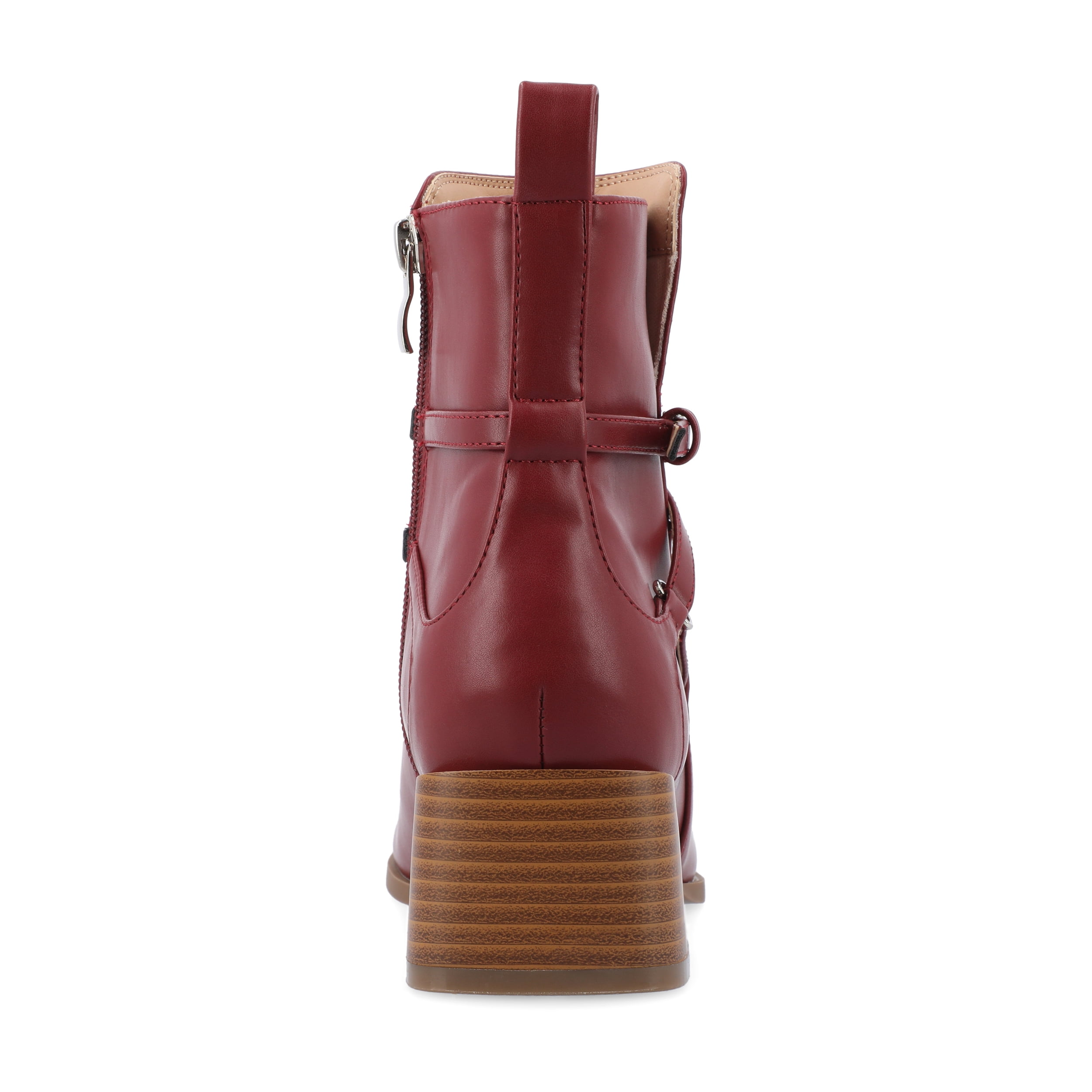 Journee Womens Estelle Stacked Heel Pointed Toe Booties, Widths Available