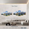 thumbnail image 3 of Elephant Stock Dolomites Mountain Range Wall Art - Horizontal Multi Panel Canvas - 5 Pieceliving Room Wall Decor - Photography Nature Multi Panel - Blue And Yellow Decor - 92" x 42", 3 of 4