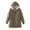 Army Green, variant on Clothes for women Solid Color Temperament Long Sleeved Hooded Medium Length Lamb Cotton-Padded Clothes Overcoat Womens Clothes Summer