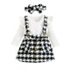 thumbnail image 1 of Vestido Para Niñas, Tira De Algodón Para Niñas, Top Con Botones Abiertos Y Falda A Cuadros, Diadema Con Nudo De Mariposa, Conjunto De Tres Piezas Odeerbi LM103-1732, 1 of 9