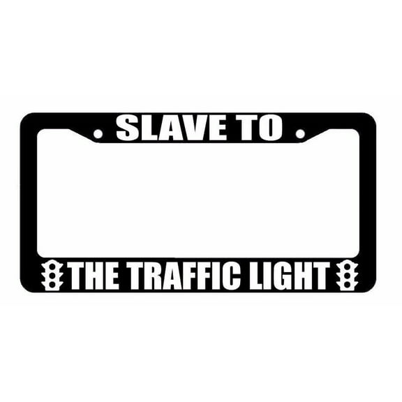 JDM Slave To The Traffic Light Race Drift Low Turbo Black License Plate Frame V5