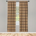 thumbnail image 3 of Ambesonne Geometric Curtains, Bohemian Rhombuses, Pair of 28"x95", Multicolor, 3 of 5